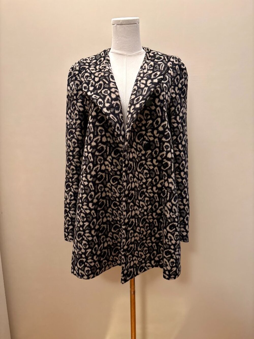Potter's Pot Black and Cream Leopard Coat